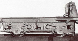 Driven bogie of railcar number 18
 showing the spiral bevel transmission