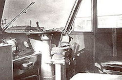 The driving controls of the Swindon built railcars