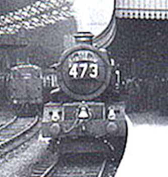 'The Bristolian' leaving Temple Meads behind King class no. 6000 'King George V'