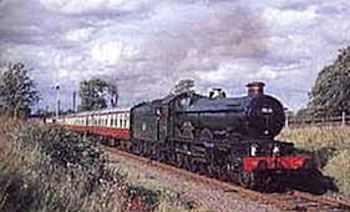 'Castle' class number 7029 Clun Castle on a visit to the the Great Central Railway
