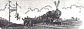 Part of H. M. Bateman's cartoon 'The man who pulledthe communication cord of The Cheltenham Flyer'