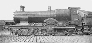 Bulldog class number 3309 Maristow showing the early curved framing